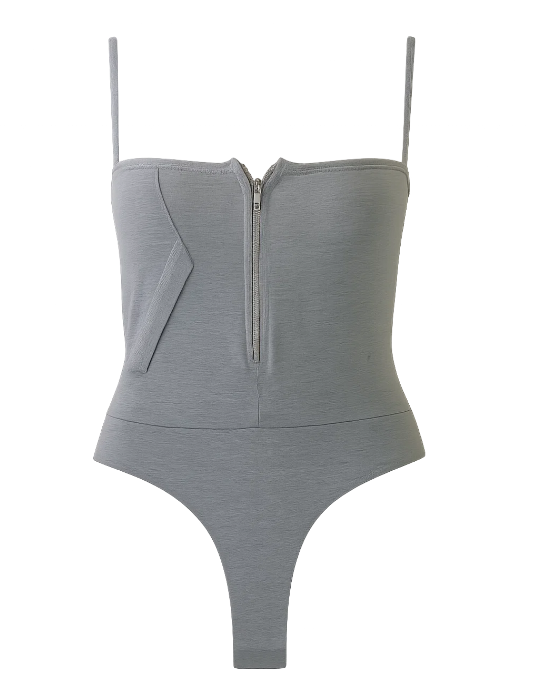 anh x NTH: Zip Front Bodysuit - Heather Gray