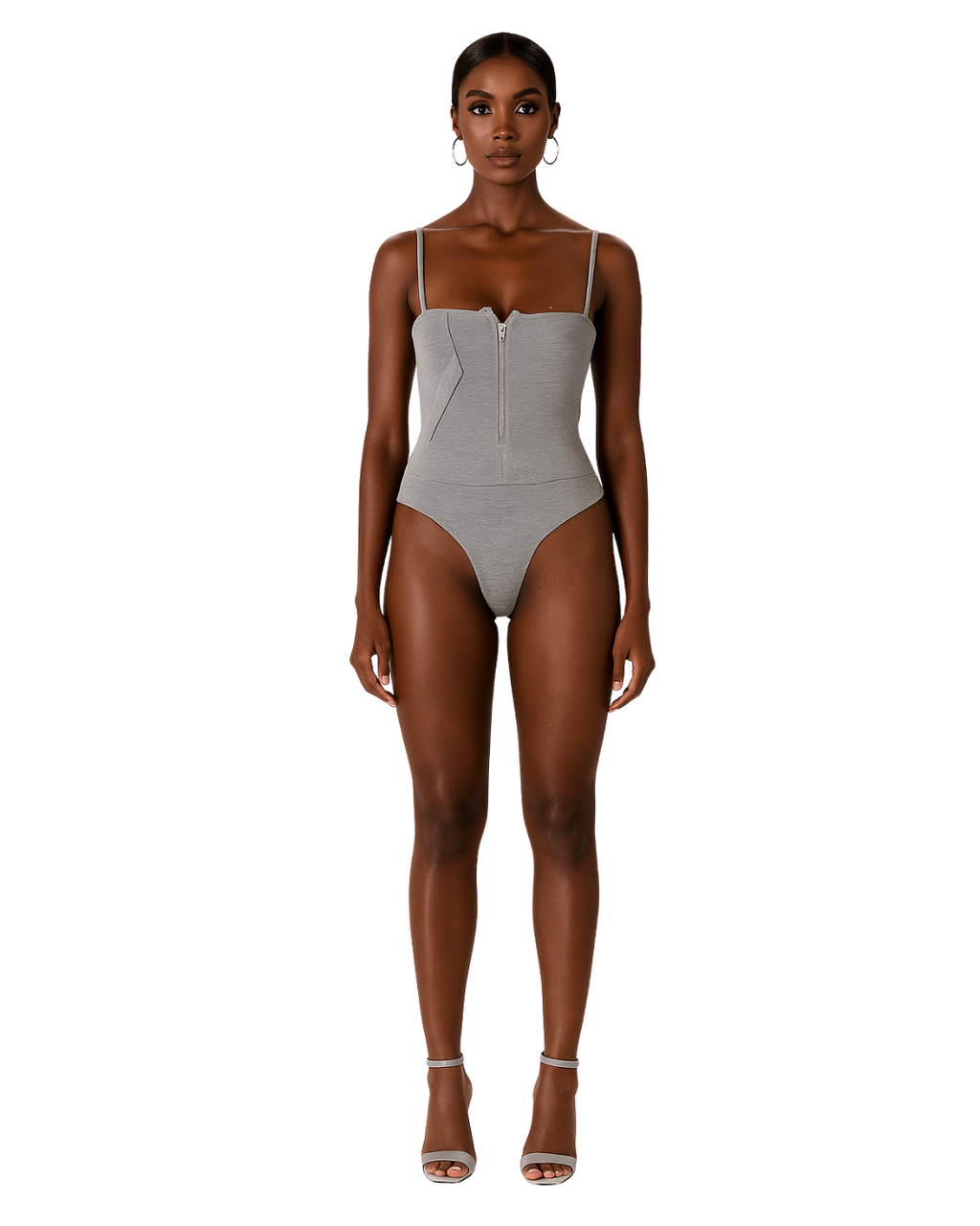 anh x NTH: Zip Front Bodysuit - Heather Gray – NTHClothing anh x NTH: Zip Front Bodysuit - Heather Gray – NTHClothing