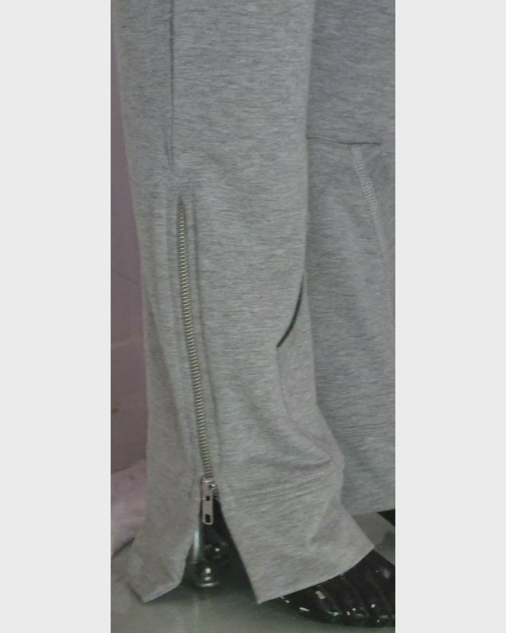 anh x NTH: Side Zip Pants - Heather Gray