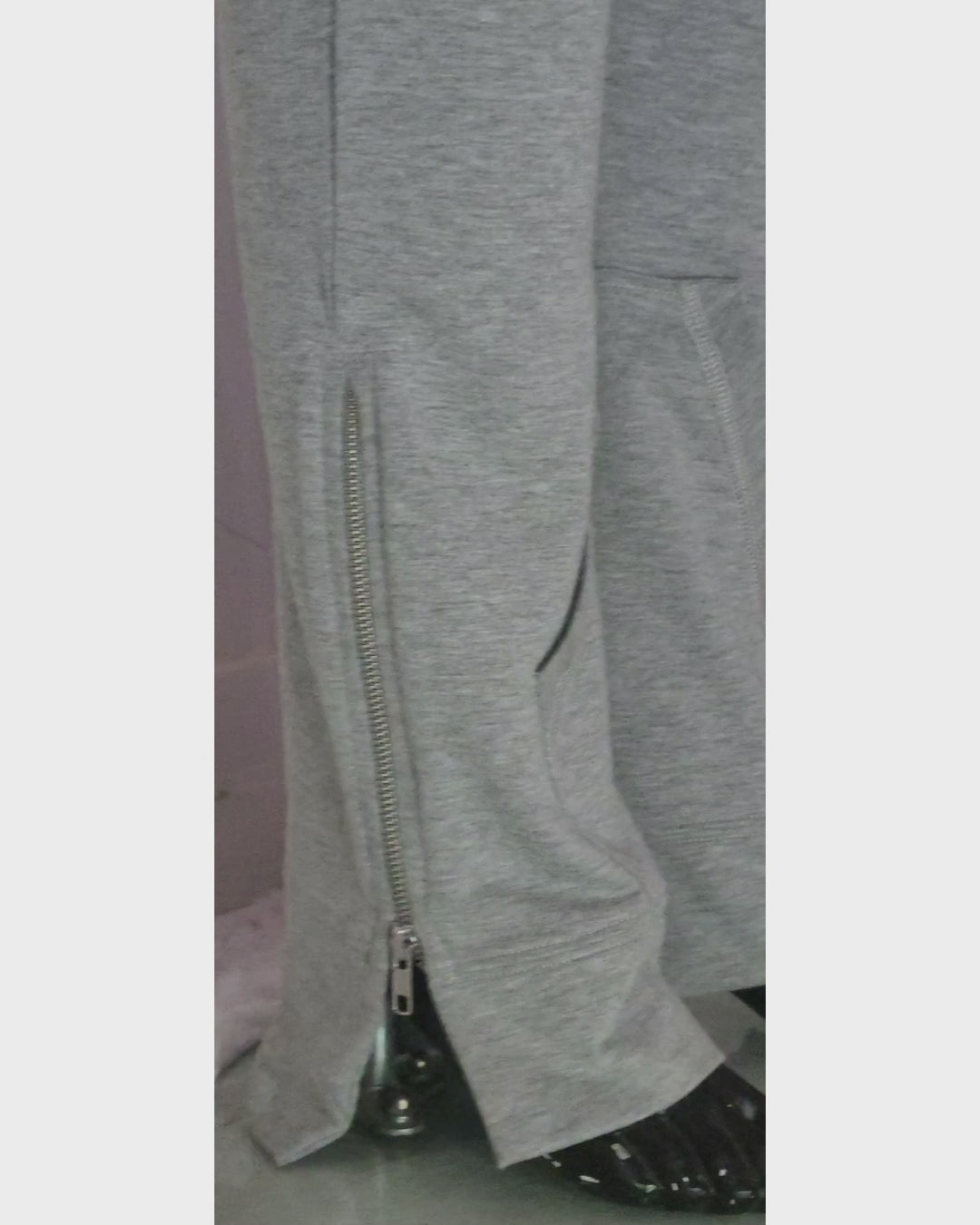 anh x NTH: Side Zip Pants - Heather Gray